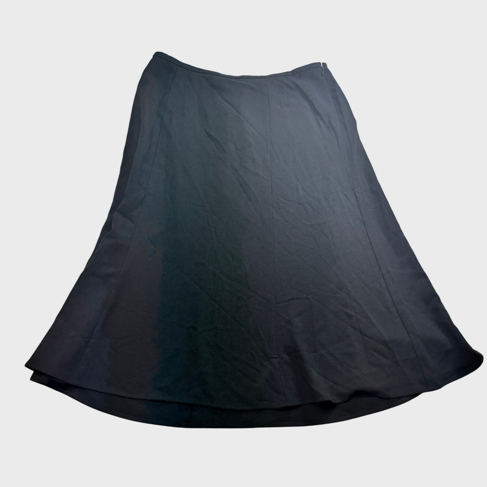 J Jill‎ Black A-Line Skirt Stretch Career Casual Petite M classic professional